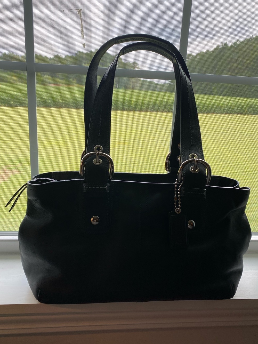 Vintage Coach Soho Pleated Leather Hobo Bag Black F13109 Indie Sleaze Grunge